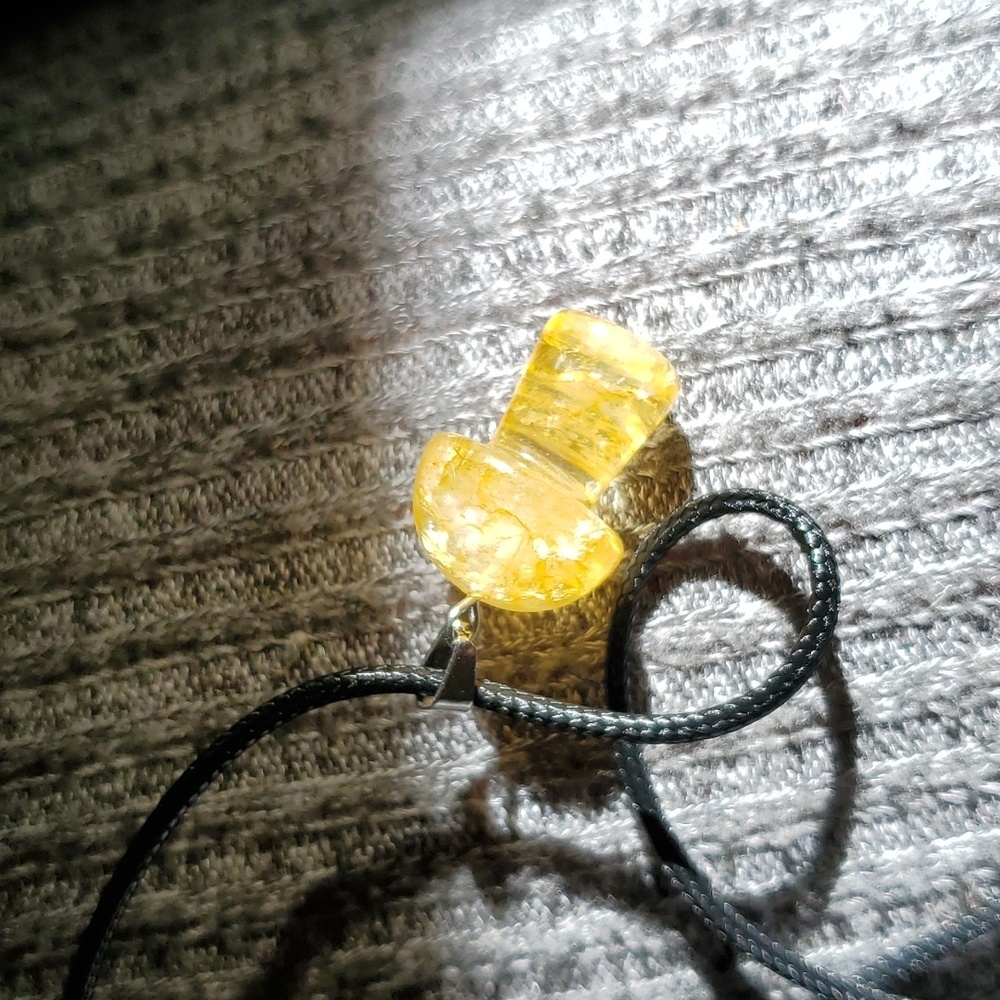 Crystal mushroom pendant